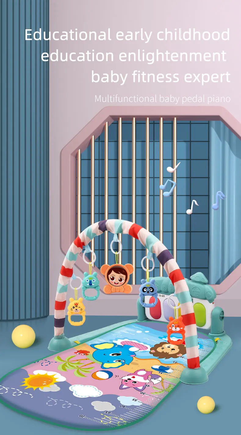 Multifunctional Baby Activity Gym Play Mat Musical Rack Kid Infant Fitness Frame Educational Crawling Carpet Toy Children Gift