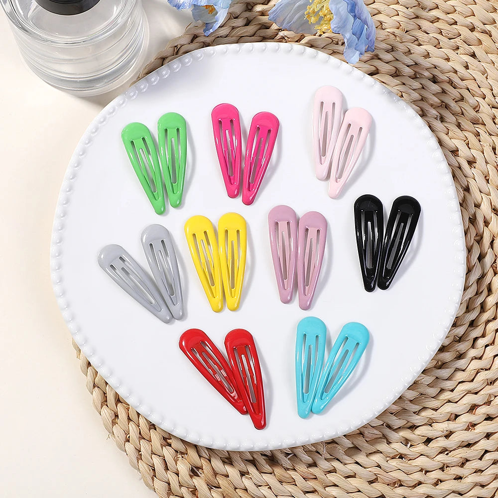 20/50Pcs Snap Hair Clips Candy Color Glossy 2 Inches No Slip Metal Hair Pins Clips Barrettes Accessories for Baby Girls Toddlers