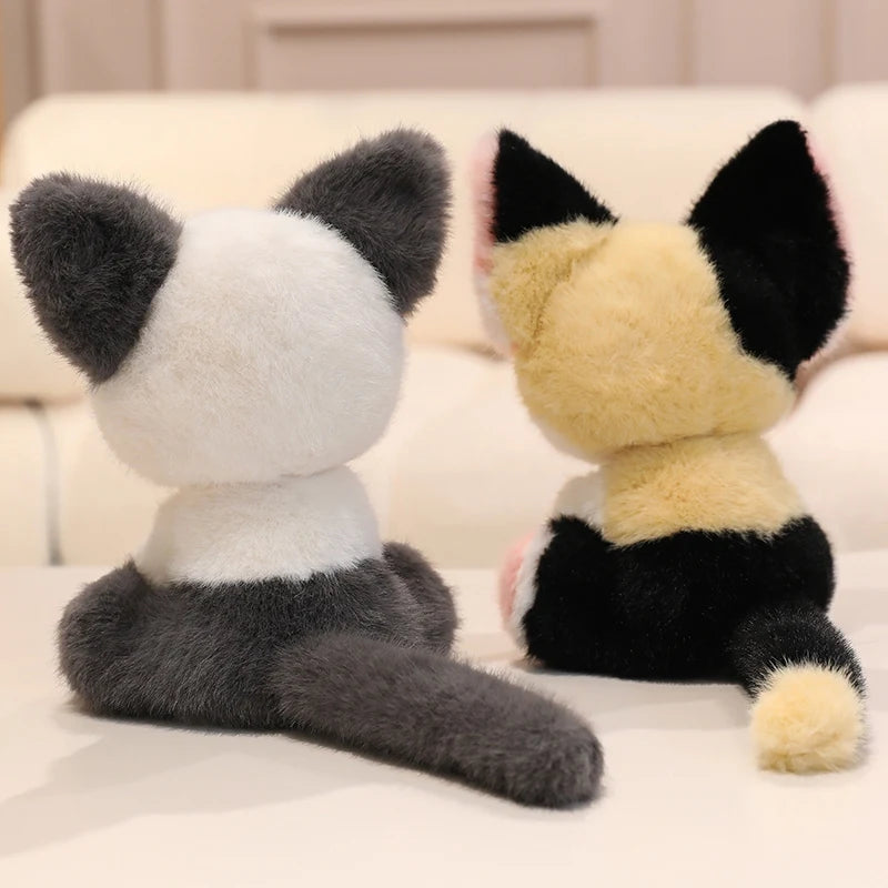 Nice Adorable Sitting Devon Cat Siamese Cat Plush Toy Doll Home Office Decoration, Perfect Gift For Cat Lovers Boys And Girls