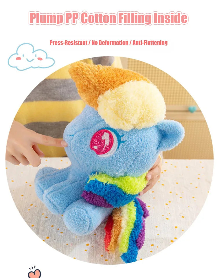 My Little Pony Plush Toy 28cm Cute Pony Stuffed Doll Soft Huggable Rainbow Pinkie Pie Birthday Gift Collection