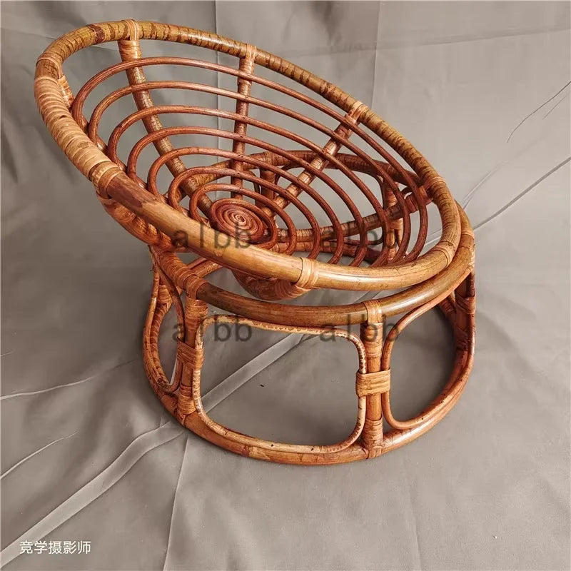 Handmade Bamboo Rattan Newborn Photography Prop Set Bench Bed Basket Studio Posing Tool