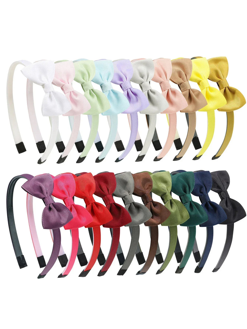 6pcs Solid Color Handmade Headband Ribbons Hair Bows for Girls Cute Children Kids Baby Hair Accessories Gifts