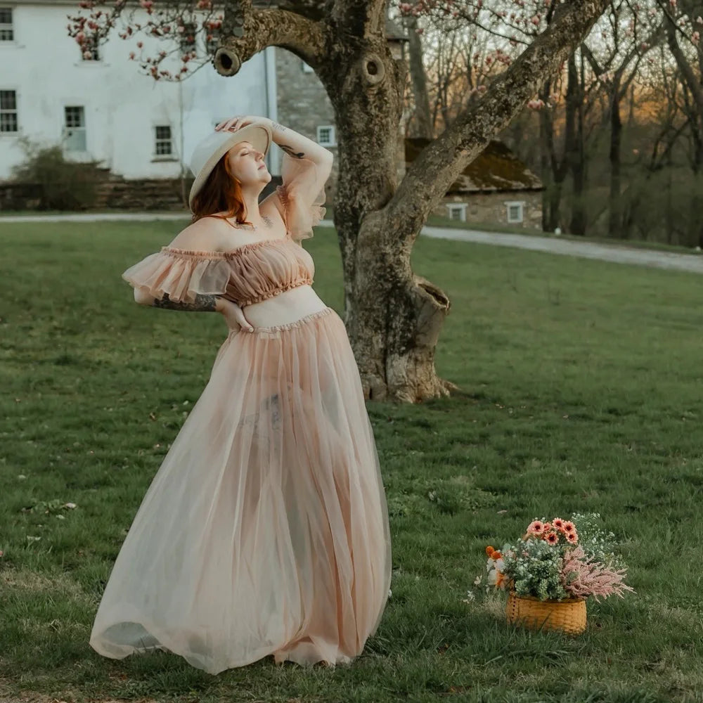 Maternity Gown Two Piece