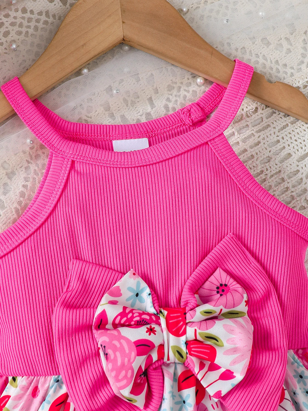 2Pcs Summer Baby girl Dress Maple leaves Bow Dress+Hat Set 0-3 Year Old Baby Girl Summer Beach Vacation Casual Dress