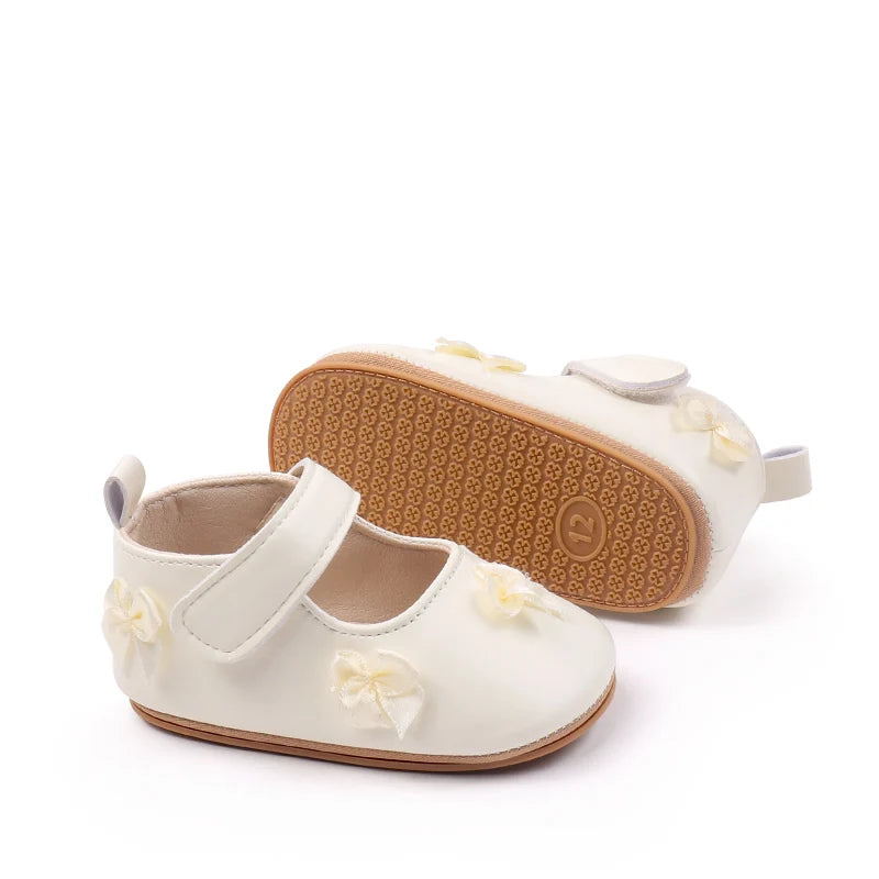 New Spring And Autumn Baby Girls First Walking Indoor Outdoor Toddler Shoes For 0-18M Baby Princess Shoes Soft TPR Sole