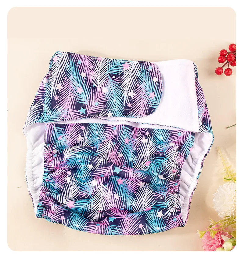 BIAI 2pcs Adult Cloth Diapers Reusable Incontinence in Adult Cloth Nappies Washable Diaper Pants for Adults Teenage