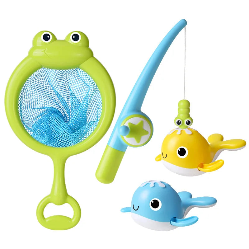 Children Bath Paddle Toys Magnet Fishing Toys Kids Swimming Pool Fishing Fun Game Toys Parent-child Interactive Water Toys Gift