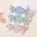 6Pcs Colorful Butterfly Hairpins Girl Hair Clips Barrettes Women Sweet Hair Ornament Rainbow Headwear Fashion Hair Accessories