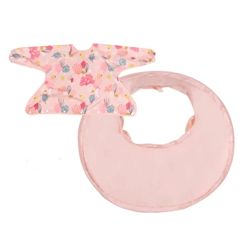 Infant Feeding Table Cover For High Chair With Long Sleeve Smock Attachable Mat 80cm