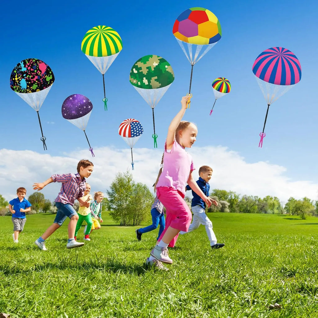 6pcs/lot Parachute Toy Outdoor Flying Parachute Hand Throw Army Man Flying Toys for Kids Outdoor Halloween Easter Christmas Toys