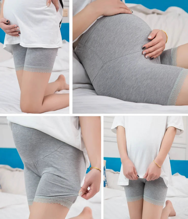 2026 Summer Maternity Safety Pants Adjustable Waist For Pregnant Women Modal Shorts Skinny Leggings