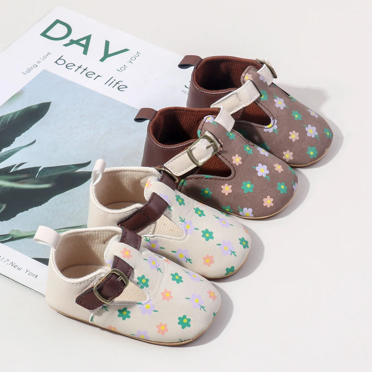 2025 Hot Selling Sping And Autumn Baby Girl's Pre-walking Casual Beautiful Toddler Shoes For 0-18M With Flower And TPR Sole