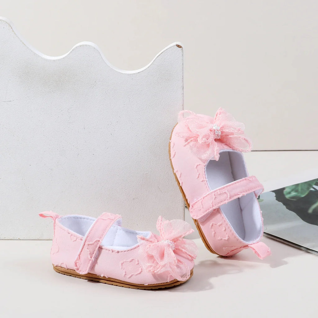 Spring And Summer Baby Girls Princess Shoes Cute Design First Walking Indoor Outdoor Toddler Shoes For 0-18 Months