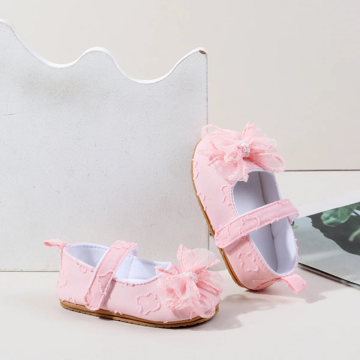 Spring And Summer Baby Girls Princess Shoes Cute Design First Walking Indoor Outdoor Toddler Shoes For 0-18 Months