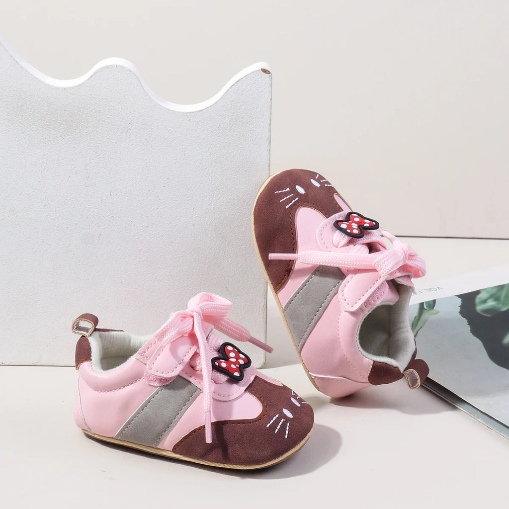 New Design Baby Girls First Walking Toddler Shoes Spring And Autumn Baby Indoor Outdoor Sneaker With High Quality PU Leather