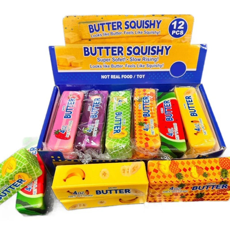 1/8/32PCS Fruit Butter Squishy Fidget Toys Slow Rebound Squeeze Toys Decompression Stress Relief Sensory Toys Party Favors