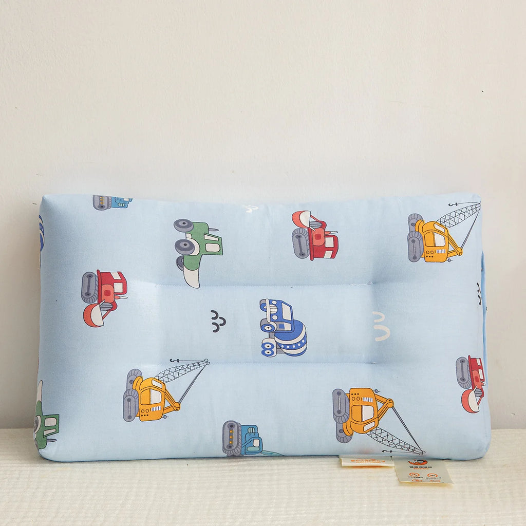 Cartoon Kids Pillow Cotton Double Layer Yarn Baby Sleeping Pillow Newborn Children's Neck Protection Bedding Baby Items