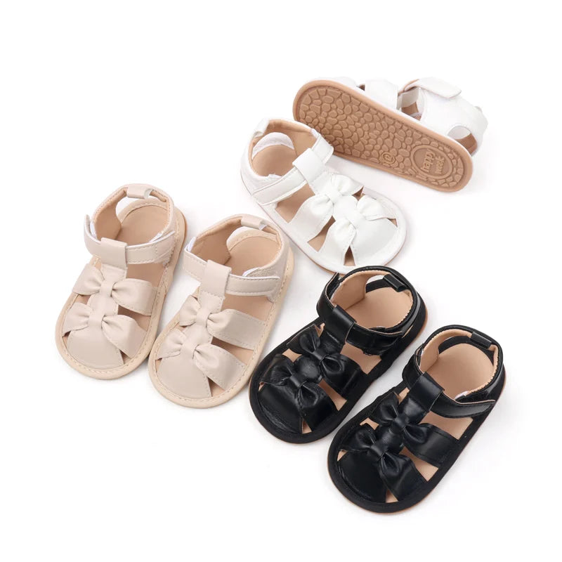 Summer New Style Baby Casual Sandals For Girls Aged 0-2 Years Old Breathable Soft Sole Anti-Slip Learning To Walk Shoes BBW4151