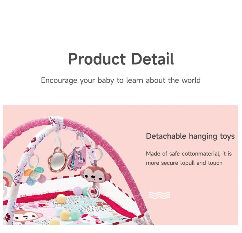 Baby Enlightenment Game Mat Crawling Blanket Early Education Activity Gym Multifunctional Fence Fitness Frame Toys