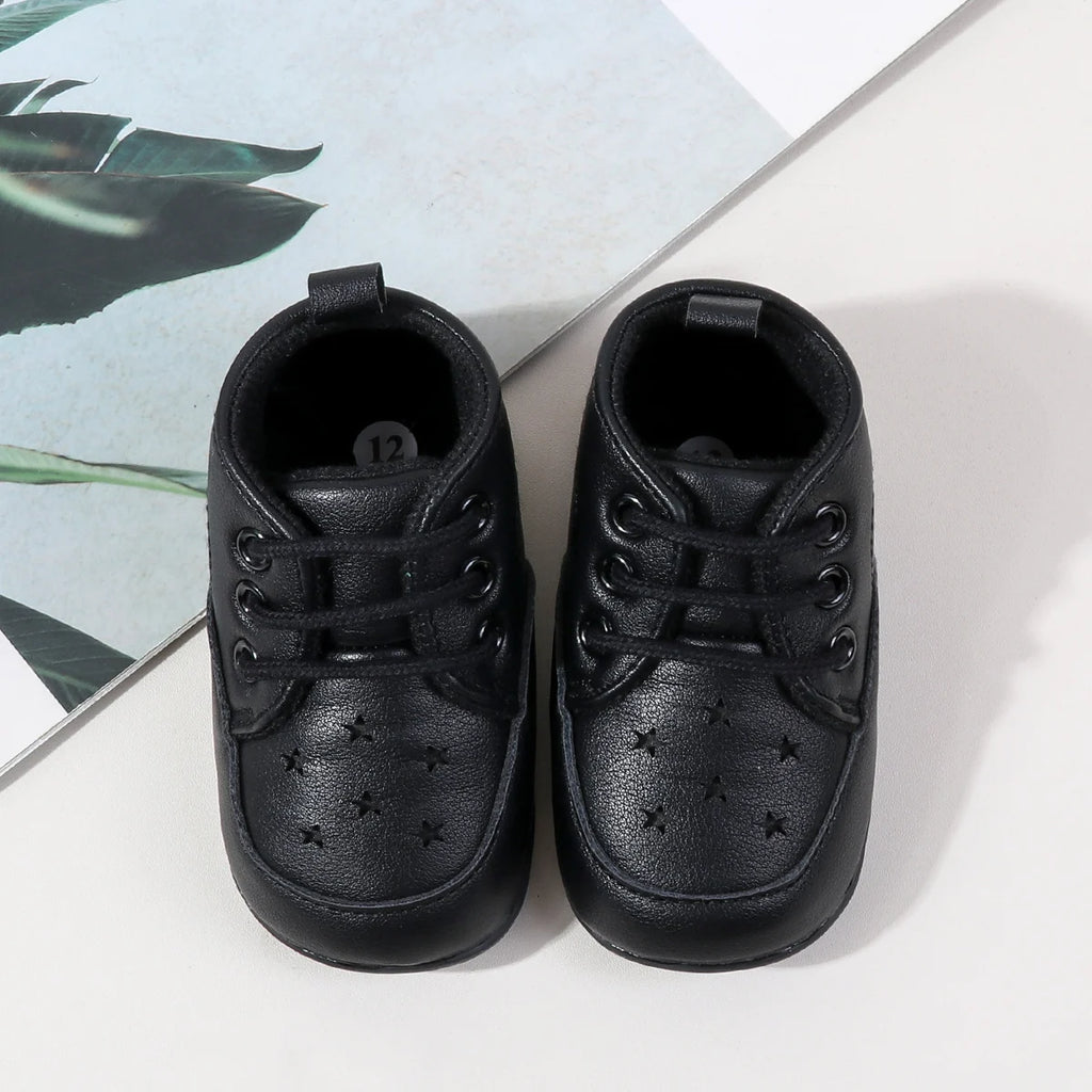 Baby Retro Leather Shoes Boy Girl Shoes Toddler Rubber Sole Anti-slip First Walkers Newborn Infant Moccasins Baby Crib Shoes