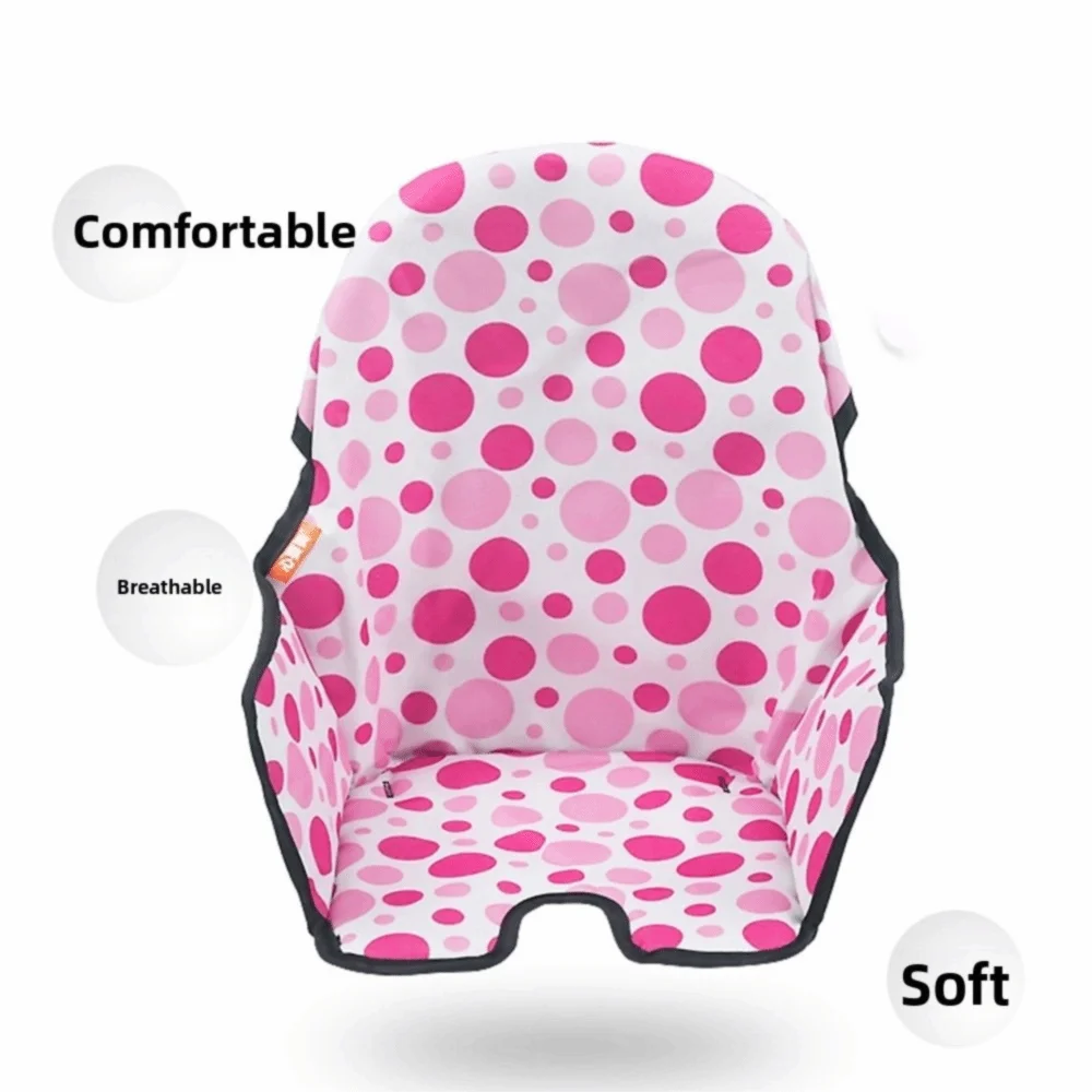 Soft Baby Dining Chair Seat Cover Comfortable Polka Dots Breathable Pad Liner Breathable Yellow High Chair Accessories Summer