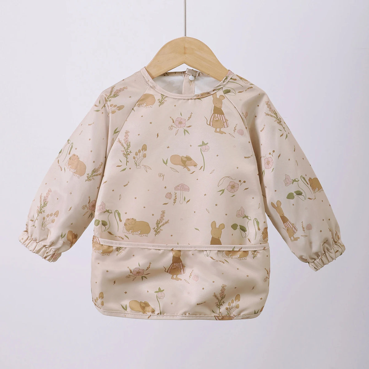 Danish Long-Sleeved Reversible Feeding Bib For Babies Keeps Clothes Clean Waterproof Model DK01
