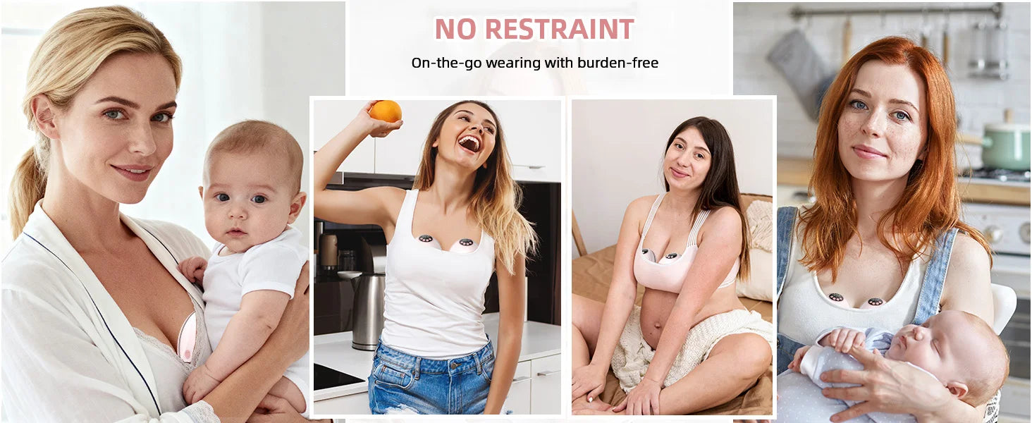 Wearable Electric Breastmilk Pump Handsfree BPA Free With UV Sterilize & Heated Base For Optional Wireless Breast Pump On-the-go