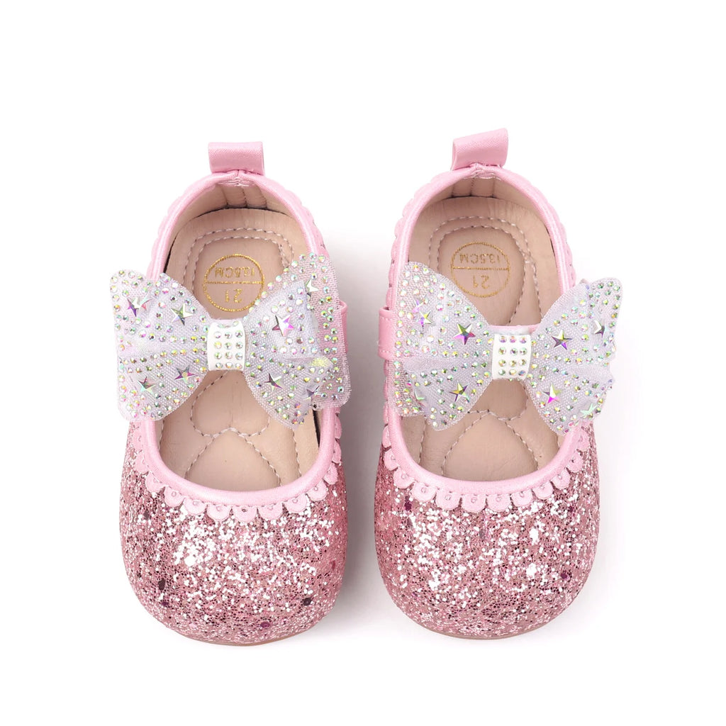 2025 New Summer Autumn Baby Girls First Walking Toddler Shoes Fashion Sequins Baby Girl Sandals For 0-3Y Kids Princess Shoes