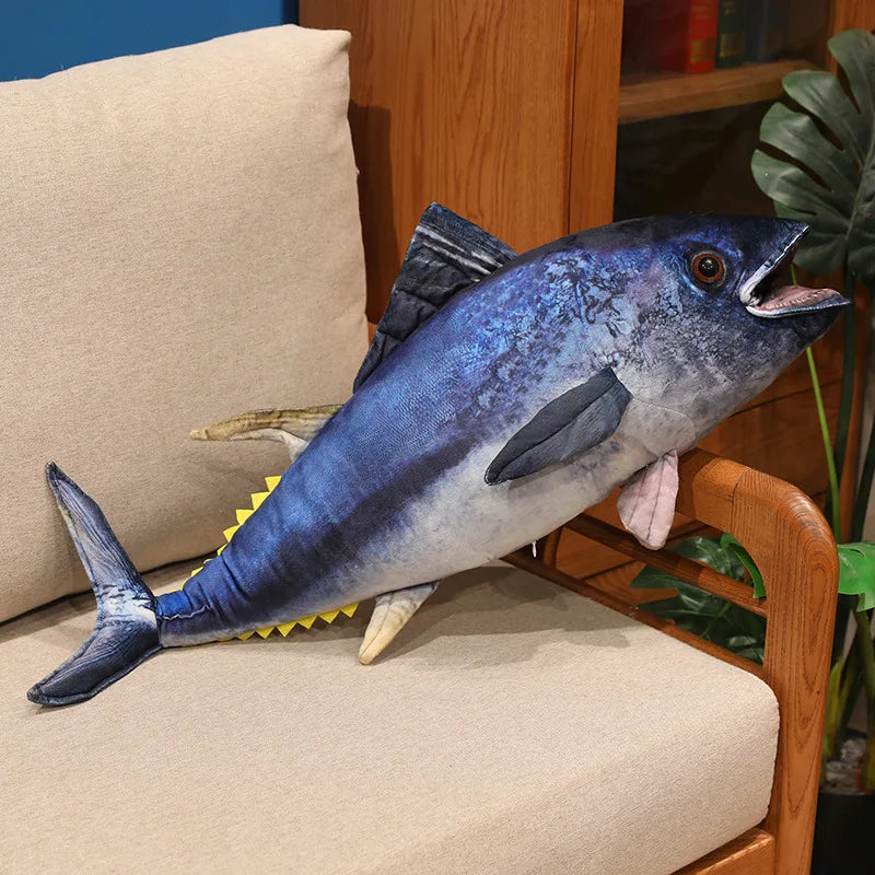 Hot Wholesale Stuffed Fish Throw Pillow 55/75/95cm 3d Simulation Tuna Plush Toys Creative Sofa Pillow Cushion Gift Kids Toy