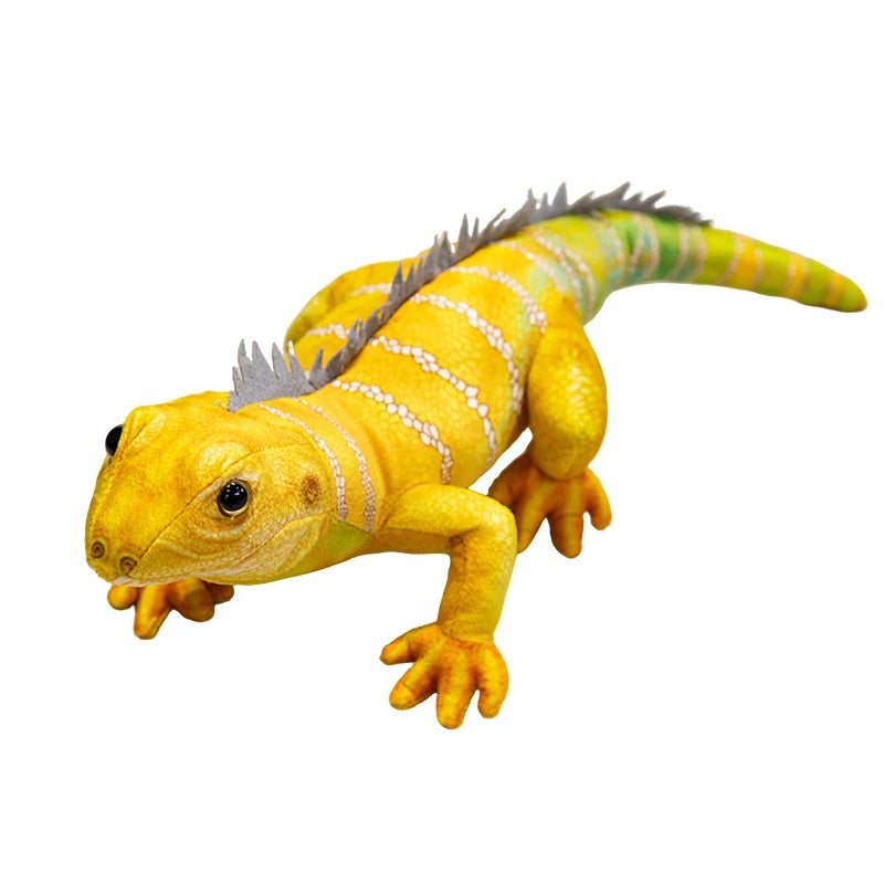 Hot Tropical Rainforest Wildlife Simulation Lizard Plush Doll Lifelike Chameleon Stuffed Toys Cute Reptile Pet Model Kids Gifts