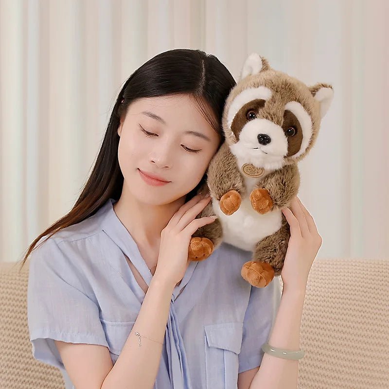 Cute Simulation Squirrel Raccoon Plush Toys Stuffed Soft Animal Dolls For Children Girls Baby Birthday Christmas Gifts
