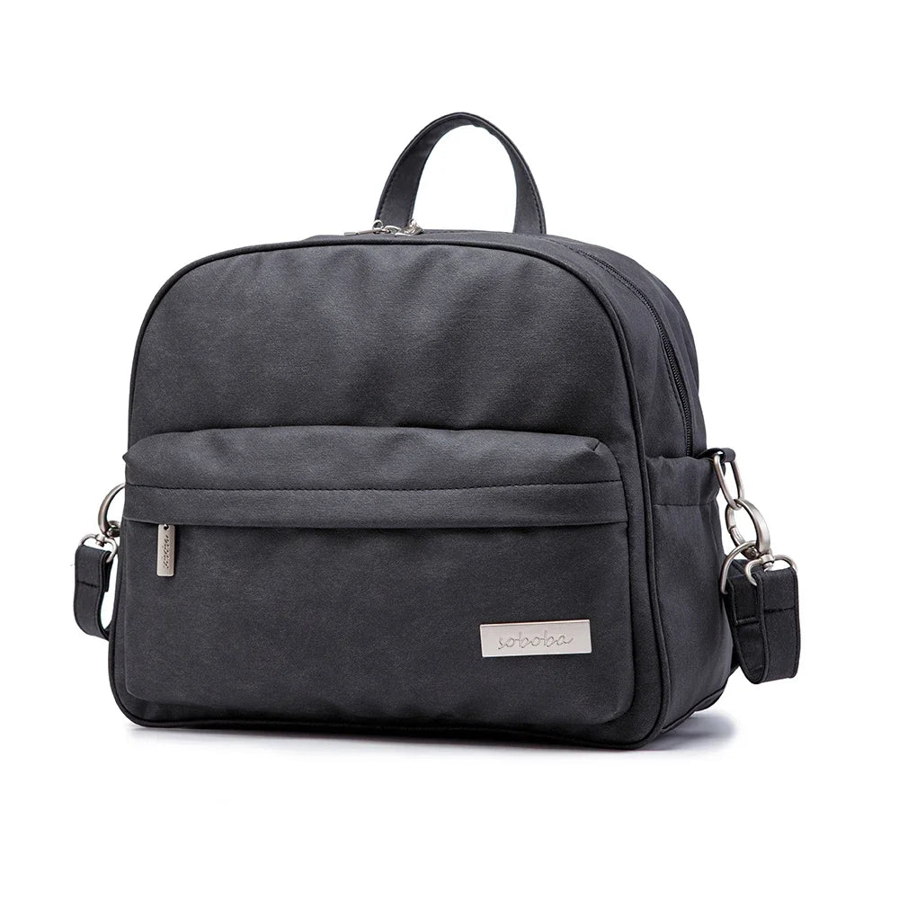 Soboba Diaper Backpack For Baby Care Waterproof Multi Function Nappy Changing Bag Model SobobaSolid