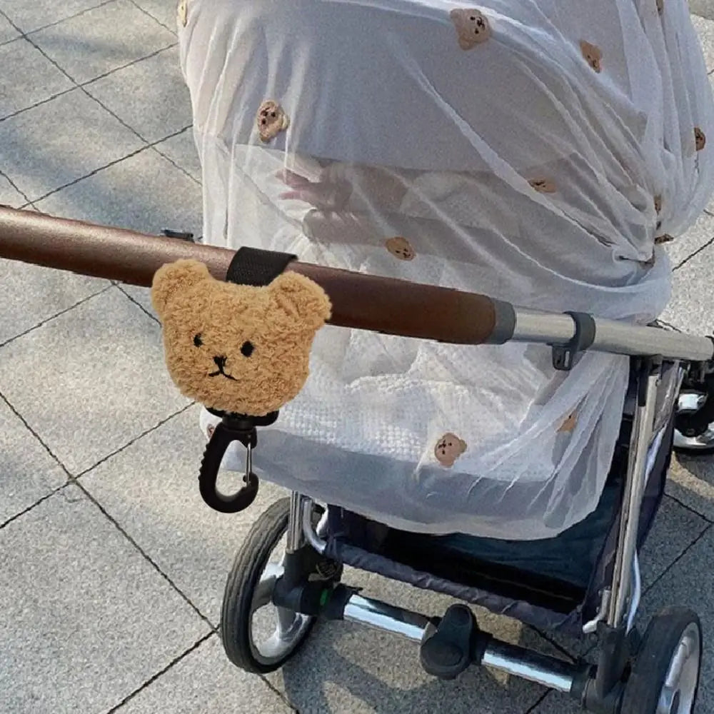 Adjustable Embroidery Cute Pram Hook  Bag Hanging Hook Stroller Accessory Baby Stroller Organizer Hook Stroller Hooks