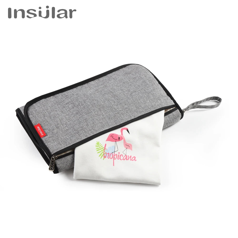 Portable Baby Changing Mat:Infant Multifunction Diaper Changing Pad for Newborns-2-in-1 Waterproof Changing Pad with Storage Bag