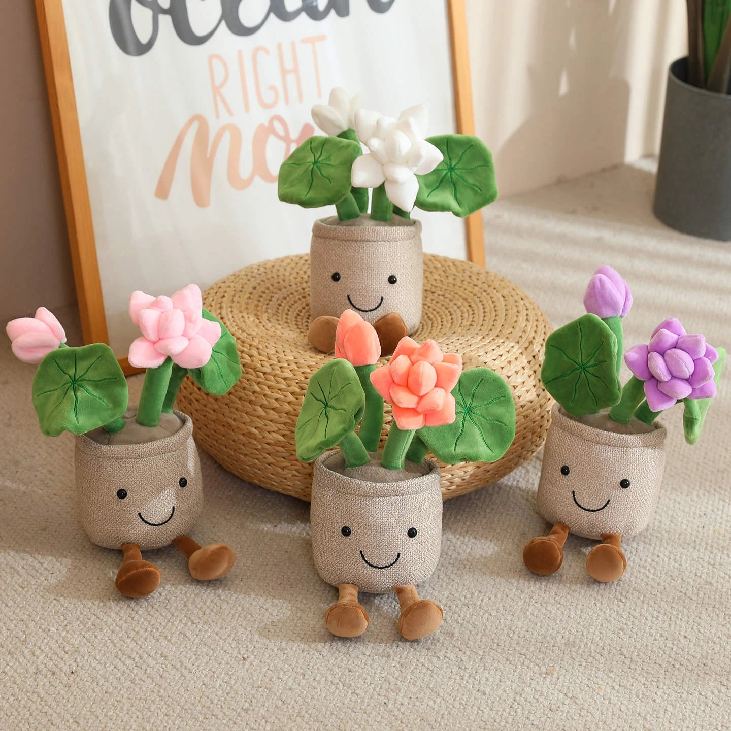 Lifelike Tulip Succulent Plants Plush Stuffed Bookshelf Decor Cake Toy Soft Doll Pendant Kawaii Pillow for Girls Birthday Gifts