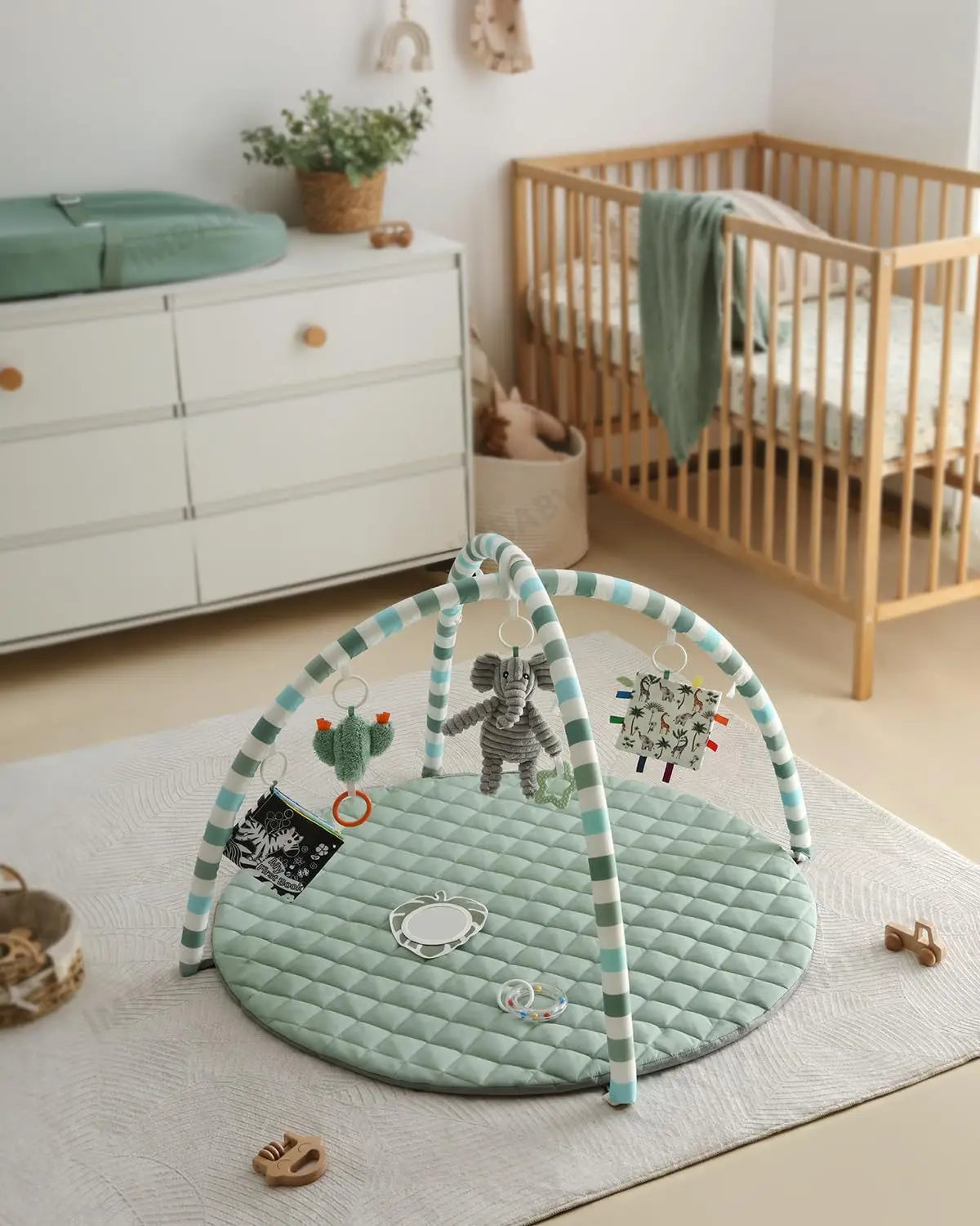 Multi-functional Baby Fitness Stand with Music Gym Activity, Comfort Toy, Blanket Pad, Early Education 0-36 Months, Newborn Gift