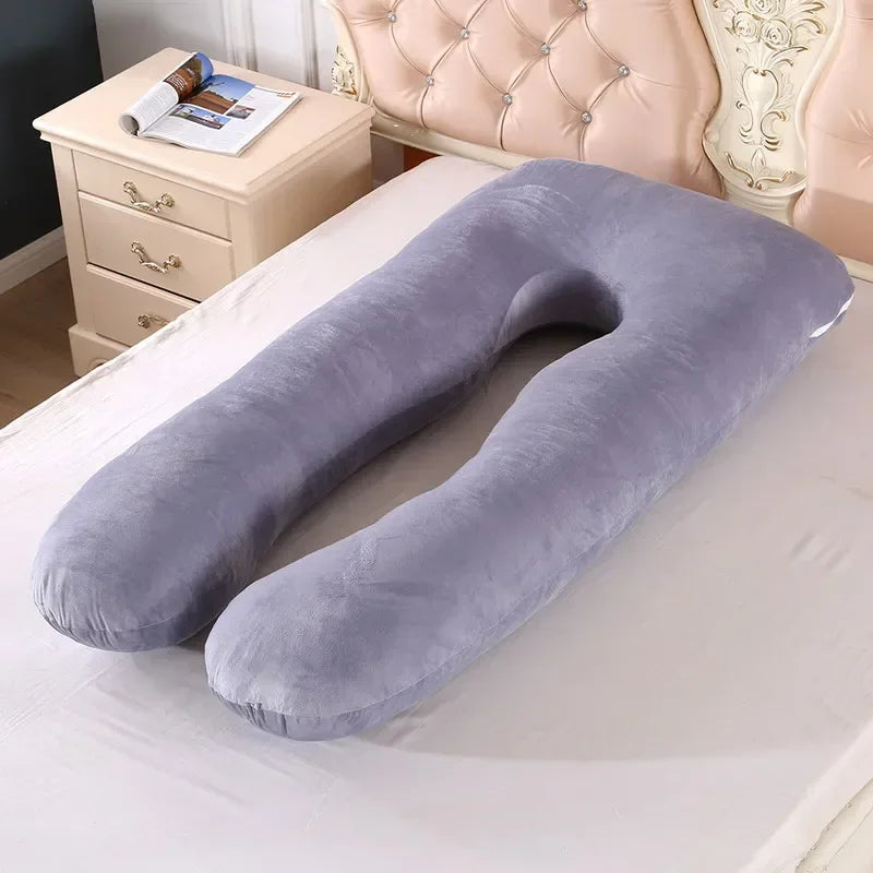 Gravida 120x65cm U Type Pregnant Pillow Maternity Support for Sleep and Breastfeeding