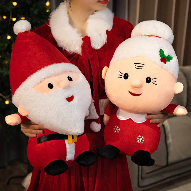 1pc 23cm-50cm Cute Santa Claus Snowman Elk Granny Plush Toys Christmas Decor Dolls Stuffed Soft For Baby Kids Gift