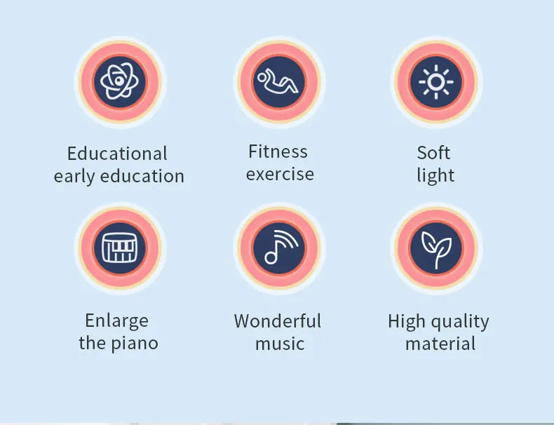 Multifunctional Baby Activity Gym Play Mat Musical Rack Kid Infant Fitness Frame Educational Crawling Carpet Toy Children Gift