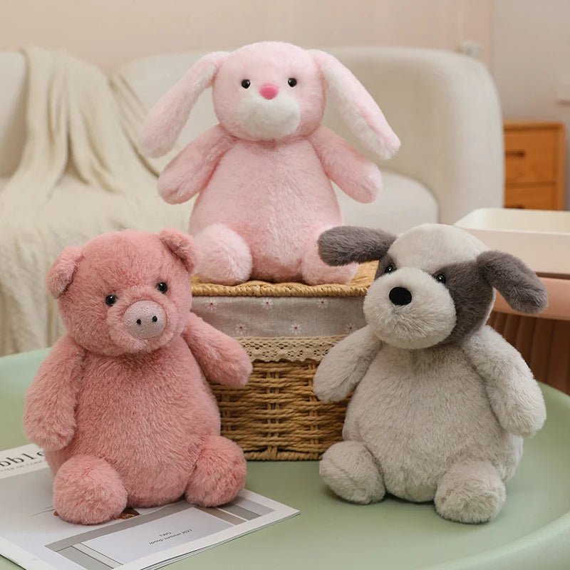 23cm Tuanzi Animal Series Plush Doll Rabbit Monkey Puppy Koala Cow Dinosaur Penguin Pig Toy Soft Stuffed Child Birthday Gift