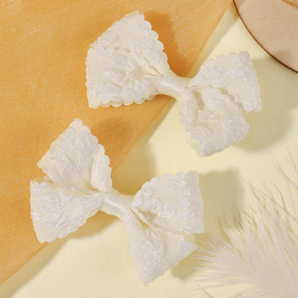 2pcs/set Hair Clips for Girl Delicate Lace Bows Headwear Hairpins Lovely Kids Children Baby Hair Accessories