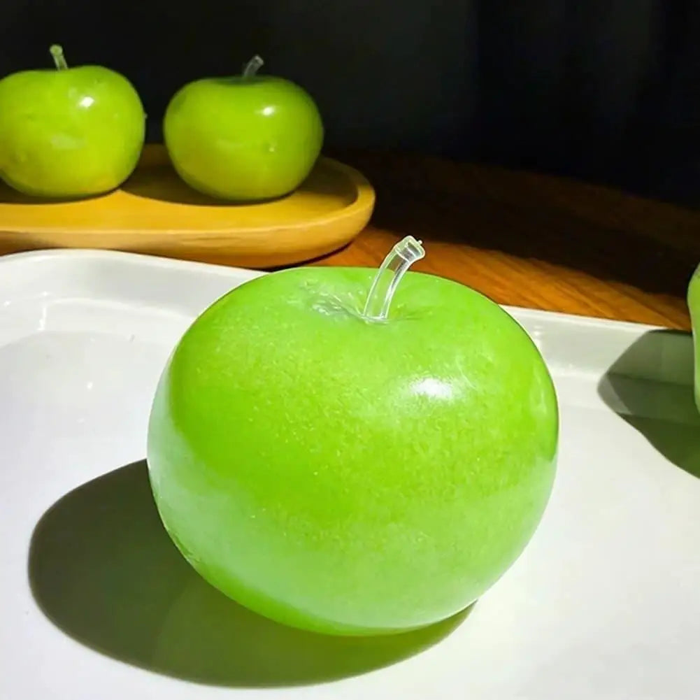 1/2/3/5PCS Realistic Artificial Green Apple Squishy Toy Soft Slow Rebound Stress Relief Squeeze Toy For All Ages Desktop Decor