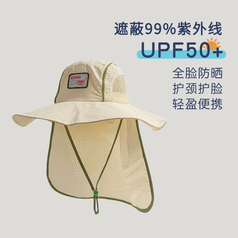 SunGuard Kids Quick Dry Sun Protection Hat Model SgHat01 For Summer Beach Boys And Girls
