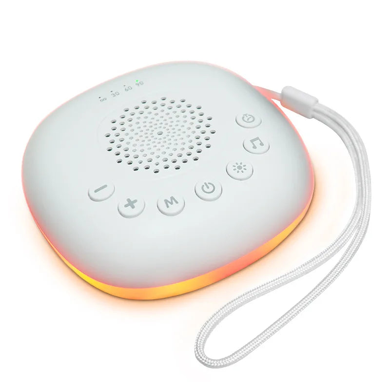 White Noise Sound Machine Portable Baby Sleep Aid With 20 Songs Volume Adjustable Built In Rechargeable Battery Model 6