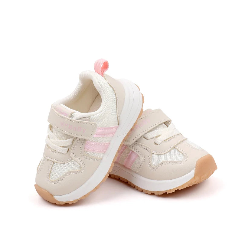 Spring and Autumn Children Sneakers Three Colors Rubber Soled Non-slip Fashion Design Baby Girls and Boys Prewalker Shoes BM07