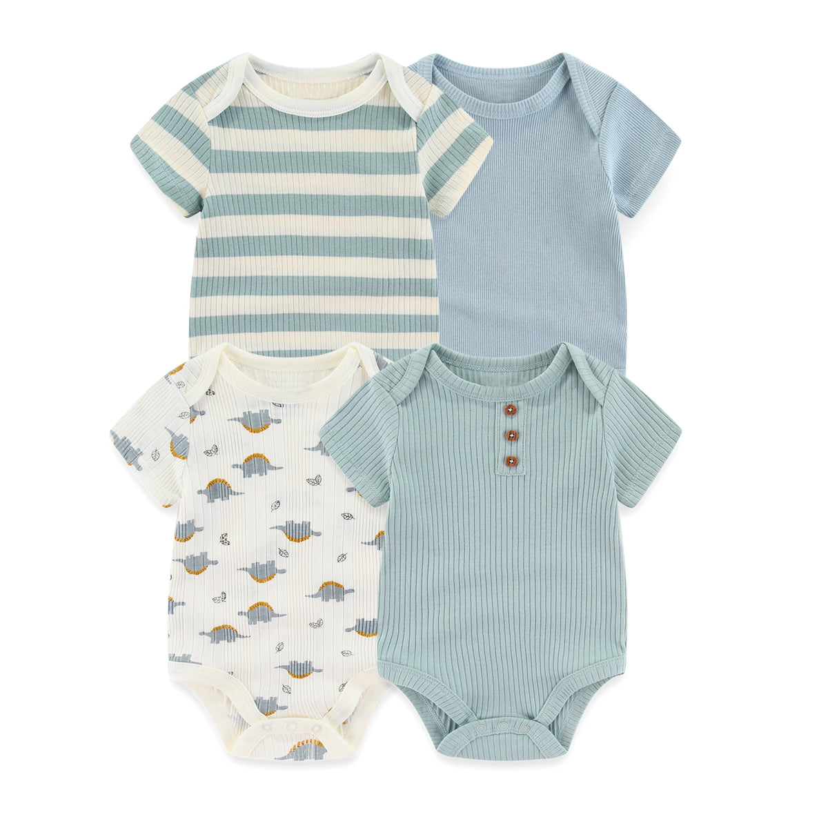 Four Seasons Unisex Infant Bodysuits Set 3 4 5 Pcs Cartoon Print Newborn Onesies