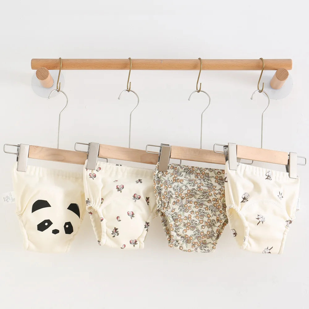 Newborn Baby  Diapers Washable Reusable Nappies Grid Eco Friendly Cotton Baby Cloth Training Pant Cloth Adjustable Diaper