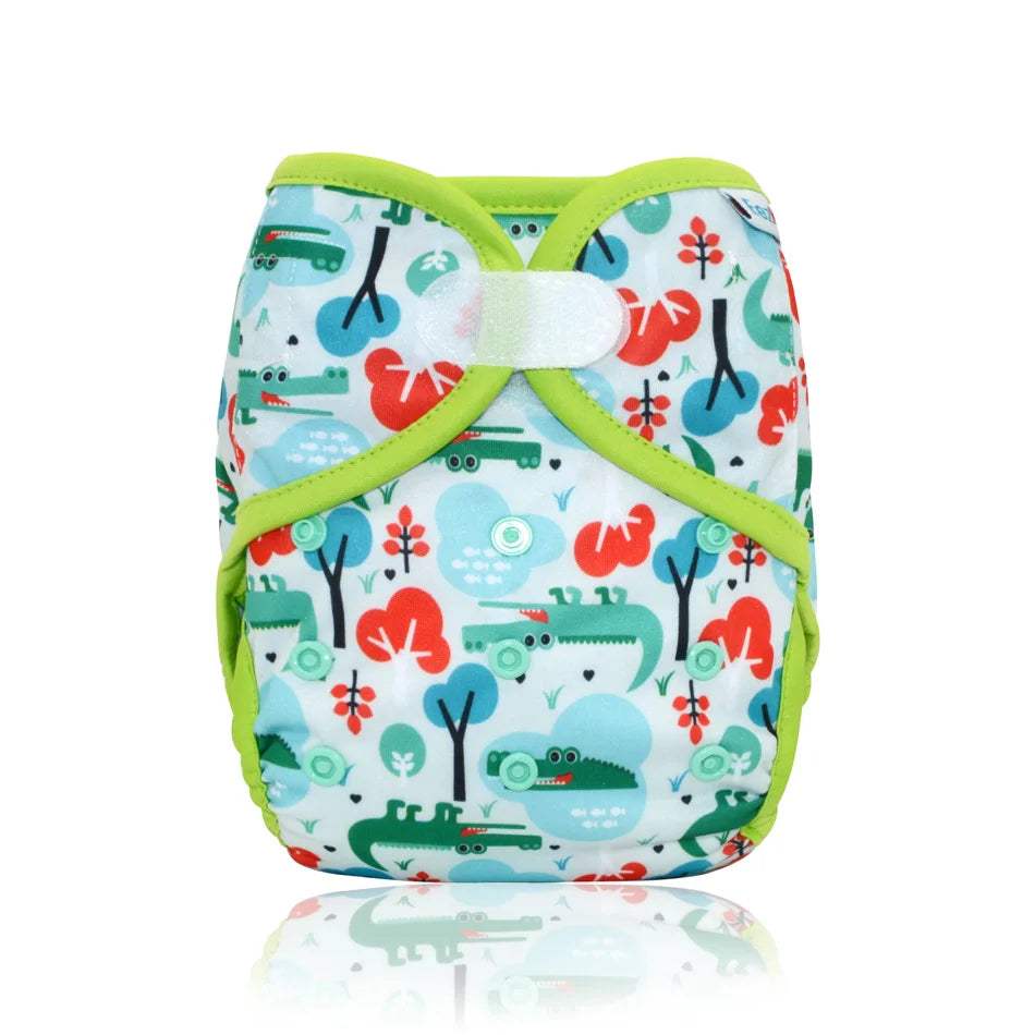 EezKoala One Size Cloth Diaper Cover Waterproof Reusable Pocket Diaper Hook Loop Closure