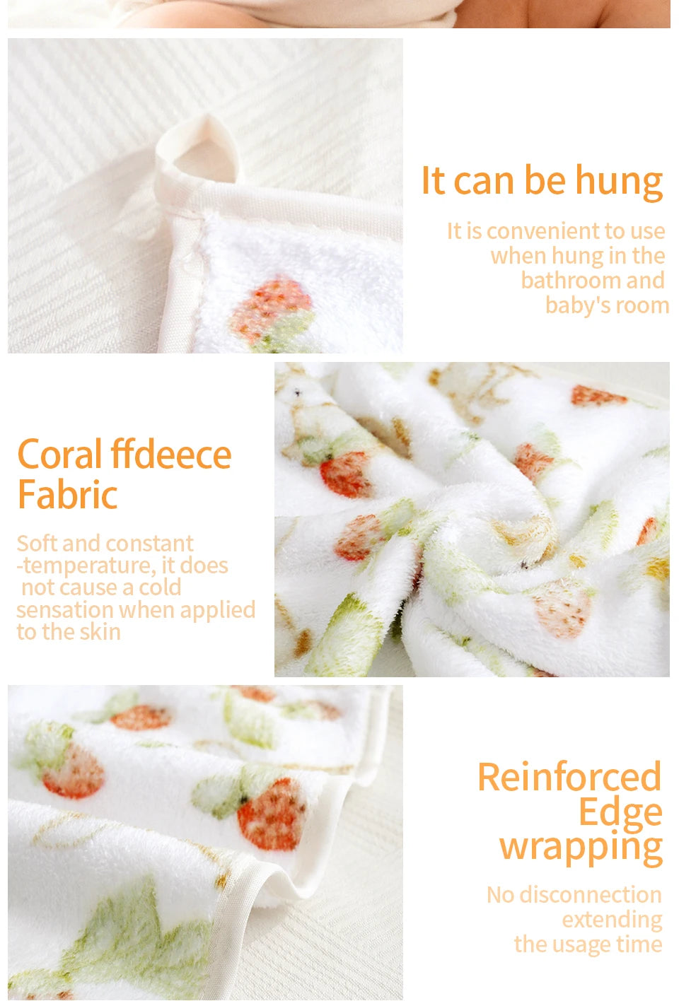 5 Pack Baby Washcloths - Medium Thickness for Newborns' Skin-Great for Bathing, Wiping & on-The-go Use, Shower Gift