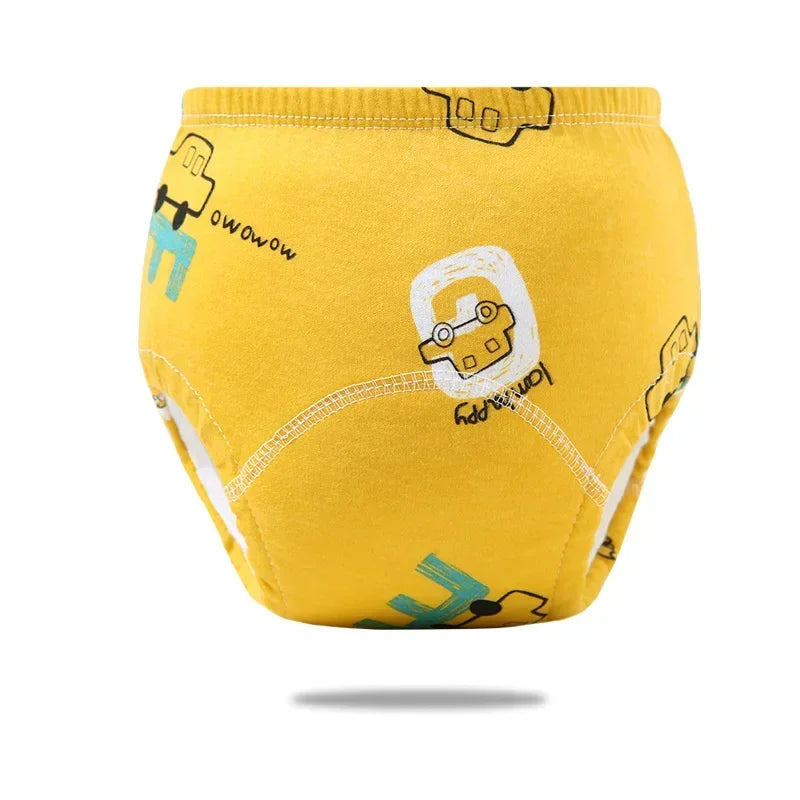 Cartoon Print Potty Training Pants Washable Breathable Cotton Cloth Diaper For Toddlers Nappy